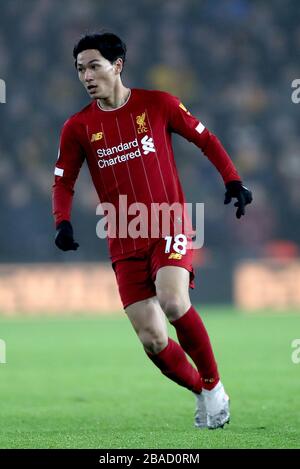 Liverpools Takumi Minamino Stockfoto