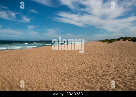 Die Strandhotels von Durban sind vom strand von umhlanga aus zu erreichen Stockfoto