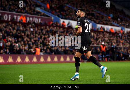 Der Riyad Mahrez von Manchester City feiert das zweite Tor seiner Seite Stockfoto