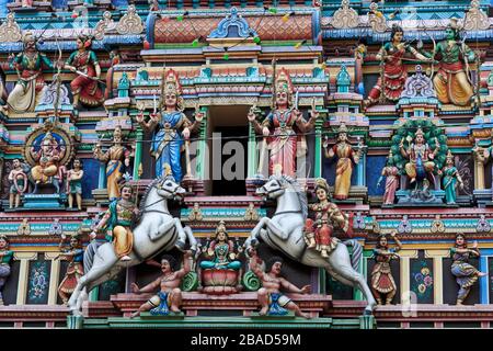 Sri Maha Mariamman Hindu Temple, Chinatown, Kuala Lumpur, Malaysia, Asien Stockfoto