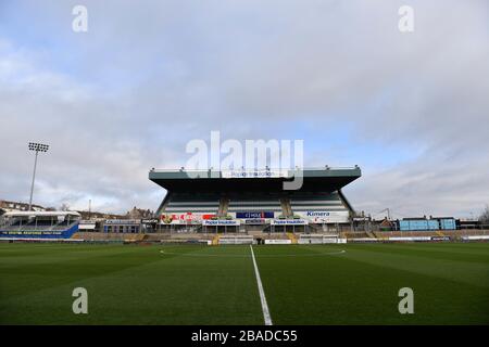 Ein allgemeiner Blick auf das Memorial Stadium von Bristol Rovers vor dem Spiel Stockfoto