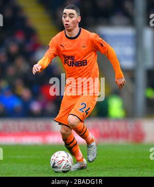 Miguel Almiron von Newcastle United in Aktion Stockfoto