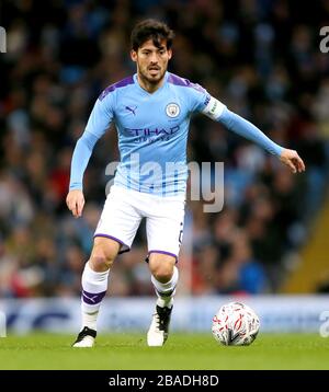 Von Manchester City David Silva in Aktion Stockfoto
