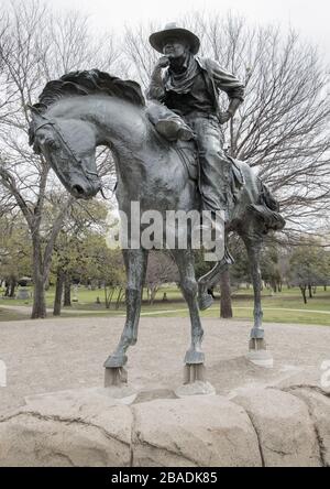 Die Tiere treiben Skulpturen am Pioneer plaza in dallas texas an Stockfoto