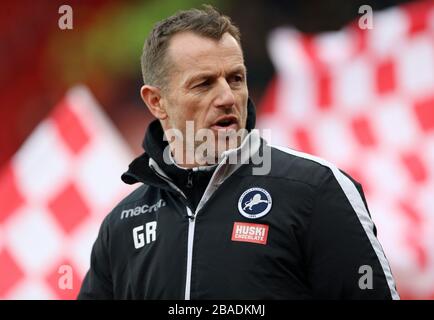 Millwall Manager Gary Rowett während der Sky Bet Championship im BET365 Stadium Stockfoto