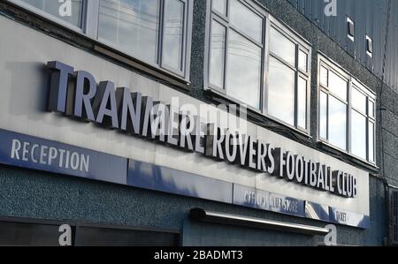 Ein allgemeiner Blick auf den Prenton Park, der Heimat der Tranmere Rovers Stockfoto