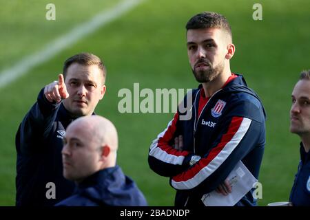 Tommy Smith von Stoke City im John Smith's Stadium von Huddersfield Town Stockfoto