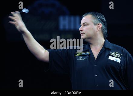 John Teil während seines Spiels gegen Andy Hamilton Stockfoto