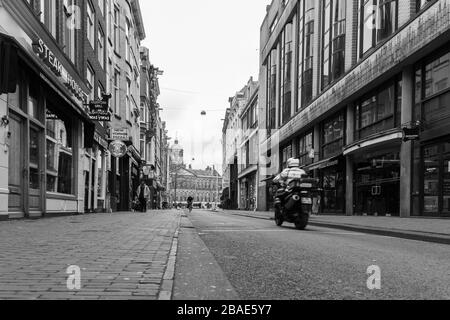 Amsterdam Rotlichtviertel ohne Touristen Stockfoto