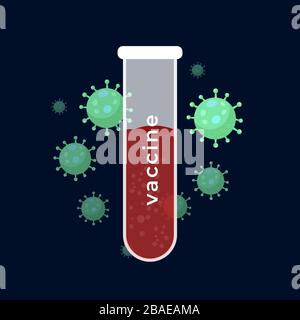 Impfstoff, um Coronavirus zu stoppen und zu heilen Stock Vektor