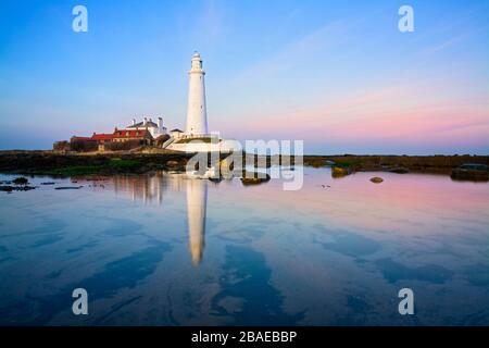 St. Mary's Lighthouse, Whitley Bay, Tyne and Wear, England Stockfoto