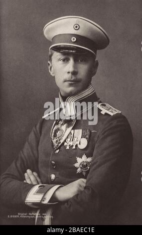 Wilhelm, Deutscher Kronprinz (1882 - 1951) war das älteste Kind und Erbe der letzte deutsche Kaiser Wilhelm II., und der letzte Kronprinz des Germ Stockfoto