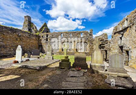 Typische keltische Beerdigung Denkmal, Irland Stockfoto