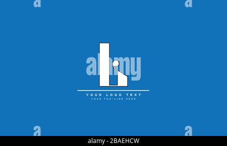 Abstrakter Buchstabe L, LL-Alphabet Logo-Design Stock Vektor