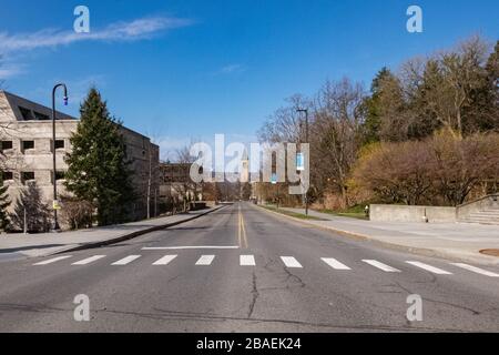 Cornell University desertierte zur Zeit des Klassenwechsels Stockfoto