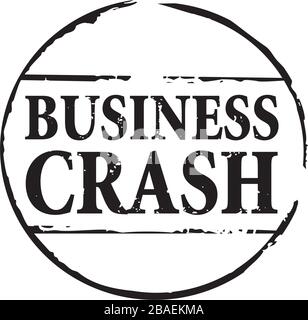 Schwarzer Grungenstempel und GESCHÄFTSUNFALL. Vektorgrafiken. Stock Vektor