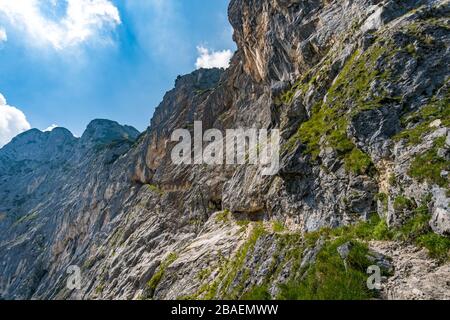 Wundervolle Wanderung auf den Salzburger Hochthron über Thomas-Eder-Steig im Berchtesgadener Land Stockfoto