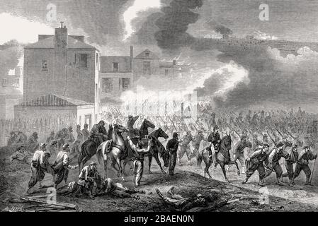 Die zweite Schlacht von Corinth, amerikanischer Bürgerkrieg, 3.-4. Oktober, 1862, Korinth, Mississippi Stockfoto