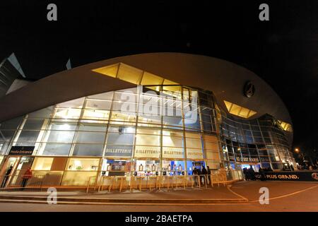 Allgemeiner Blick auf den Parc des Princes, der Heimat von Paris Saint-Germain Stockfoto