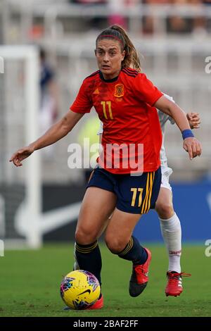 ORLANDO. USA. MÄRZ 05: Alexia Putellas aus Spanien im Einsatz während des SheBelieves Cup Women's International Freundschaftsspiel zwischen Spanien Frauen und Japan Frauen im Exploria Stadium in Orlando, USA im Jahr 2020. ***keine kommerzielle Nutzung*** (Foto von Daniela Porcelli/SPP) Stockfoto