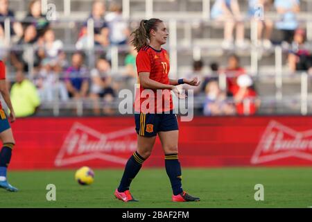 ORLANDO. USA. MÄRZ 05: Alexia Putellas aus Spanien während des SheBelieves Cup Women's International Freundschaftsspiel zwischen Spanien Frauen und Japan Frauen im Exploria Stadium in Orlando, USA 2020. ***keine kommerzielle Nutzung*** (Foto von Daniela Porcelli/SPP) Stockfoto