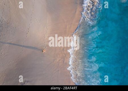 Anse Intendance Strand Luftdrone Blick auf Mahe Island Seychellen Stockfoto