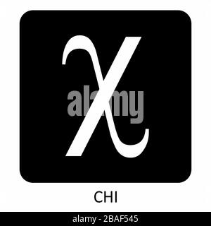 Symbol für den griechischen Buchstaben Chi Stock Vektor