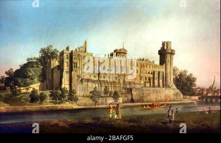 Die Südfassade des Warwick Castle 1748 Canaletto. Venedig 1697-1768 Italien Italienisch Stockfoto