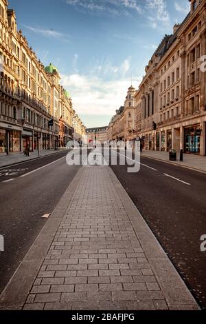 London, UK, 26. März 2020, leere Straßen, Oxford Street wird wegen covid 19 gesperrt, Credit:Ian Humphreys Stockfoto