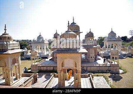 Schauspieler auf der Bühne in Jaipur, Rajasthan, Indien Stockfoto