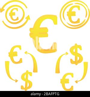 Symbol für europäische Währung in Euro Stock Vektor