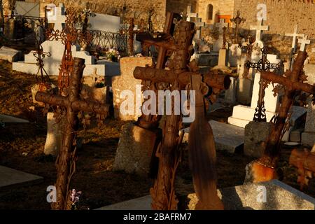 SANTA EULALIA KIRCHE, BOLQUERE, Frankreich Stockfoto