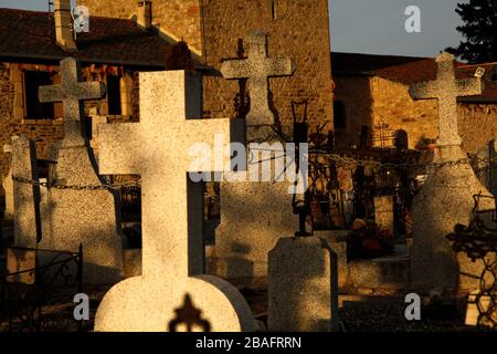 SANTA EULALIA KIRCHE, BOLQUERE, Frankreich Stockfoto