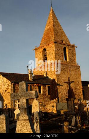 SANTA EULALIA KIRCHE, BOLQUERE, Frankreich Stockfoto