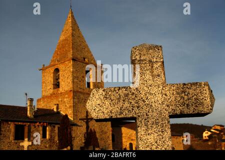 SANTA EULALIA KIRCHE, BOLQUERE, Frankreich Stockfoto