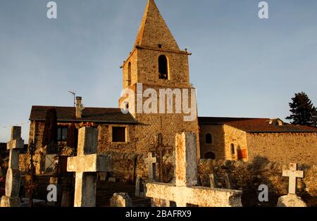 SANTA EULALIA KIRCHE, BOLQUERE, Frankreich Stockfoto