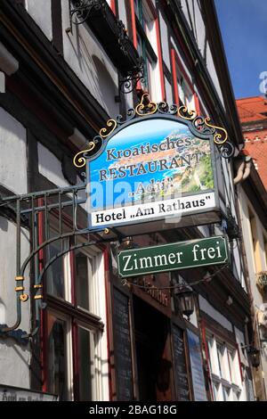 Tangermünde, Tangermünde, Restaurant Adii, Altmark, Sachsen-Anhalt, Deutschland, Europa Stockfoto