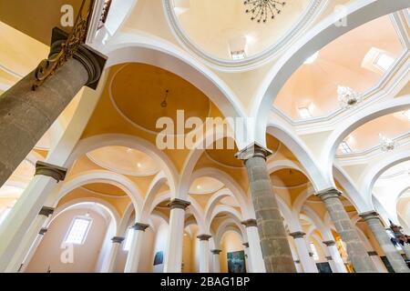 Cholula, 18. FEBRUAR 2017 - Innenansicht der Capilla Real o de Naturales, Convento de San Gabriel Stockfoto