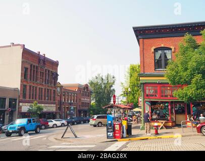 Tony's Coffee Shop, Downtown Fairhaven, Bellingham, Washington State, USA Stockfoto