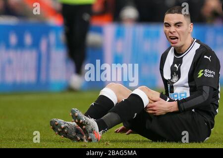 Miguel Almiron von Newcastle United - Newcastle United gegen Leicester City, Premier League, St James' Park, Newcastle upon Tyne, Großbritannien - 1. Januar 2020 nur redaktionelle Verwendung - es gelten Einschränkungen für DataCo Stockfoto