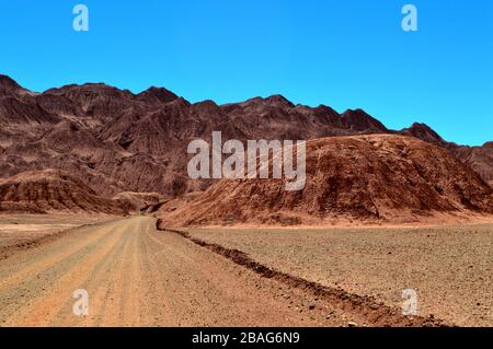 Die Farbe und die Kraft der Natur in der Wüste des Teufels, Tolar Grande, Salta, Argentinien. Stockfoto