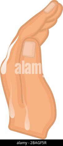 Hand mit Wassertropfen Stock Vektor