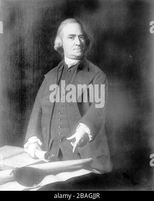 Samuel Adams (1722 - 1803) amerikanischer Staatsmann, politischer Philosoph und einer der Gründungsväter der Vereinigten Staaten. Stockfoto