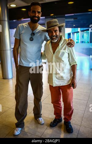 Arturo Barbas Schauspieler en la Serie El Señor de los Cielos y Damian Alzazazar previo a la obra EL PROFESOR en Auditorio Civco. Hermosillo Sonora 20 Agost Stockfoto