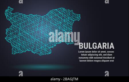 Vector Low Poly Karte von Bulgarien Stock Vektor