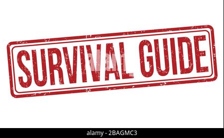Überlebensführer grunge Gummistempel auf weißem Hintergrund, Vektordarstellung Stock Vektor