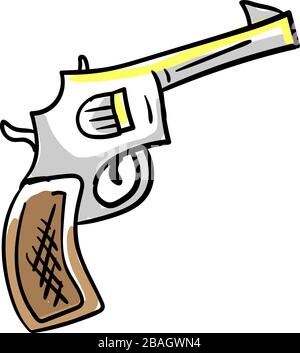 Waffenzeichnung, Abbildung, Vektor auf weißem Hintergrund Stock Vektor