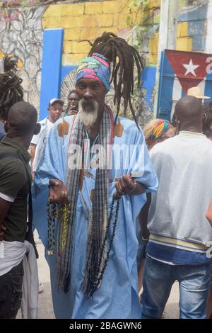 Lokal im afro-kubanischen Callejon de Hamel, Havanna, Kuba Stockfoto