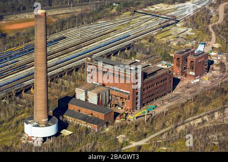 , das Sinterwerk in Beeck in Duisburg, 12.03.2015, Luftbild, Deutschland, Nordrhein-Westfalen, Ruhrgebiet, Duisburg Stockfoto