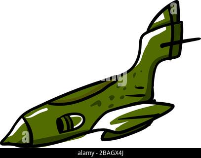 Militärfighter, Illustration, Vektor auf weißem Hintergrund Stock Vektor